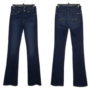 7 For All Mankind Dark Blue Boot Cut Jeans
